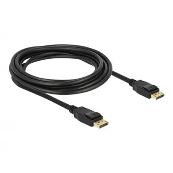 Delock - DisplayPort-kaapeli - DisplayPort (M) - DisplayPort (M) - 3 m - lukittuva - musta