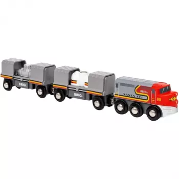 Juna BRIO World Santa Fe Train Trains of the World monivärinen