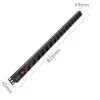 Qoltec alumiininen PDU RACKiin | 16A | 16 x Schuko | pystysuora | 1,8 m