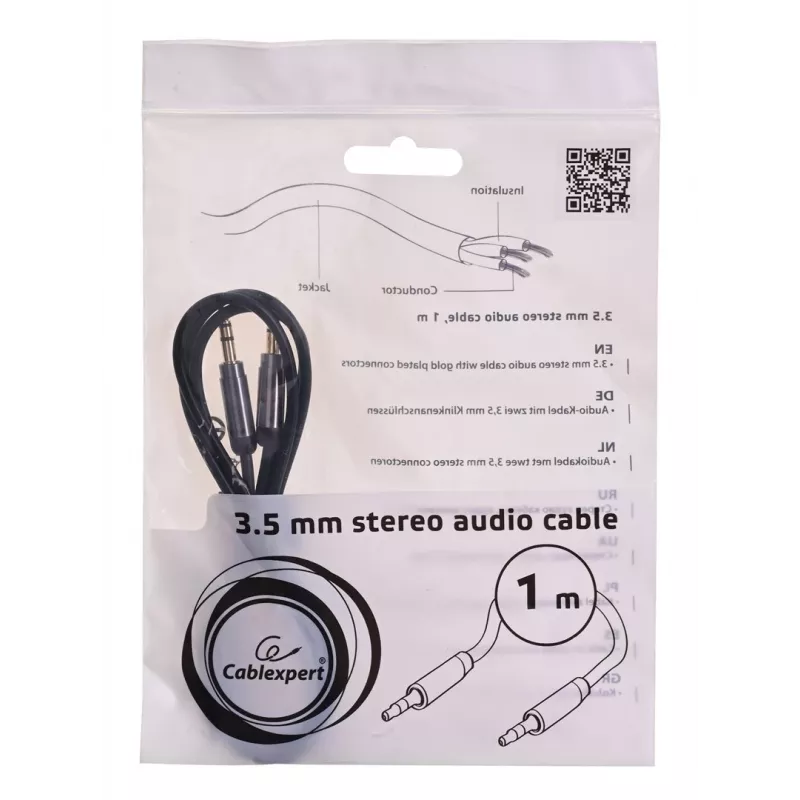 Gembird CCAP-444-1M audiokaapeli 3,5 mm musta (CCAP-444-1M)