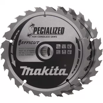 Makita Efficut B-62985-2 pyörösahanterät, 165 x 20 mm, 25 hammasta, 2 kpl
