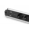 Digitus 6-osainen toimistopistorasia, jossa 3x USB-liitäntää, 1,5 m kaapeli