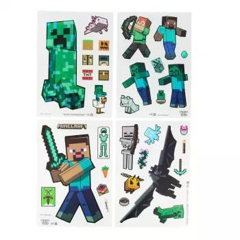 Ikkunatarra Paladone Minecraft PP13105MCF – uudelleenkäytettävät koristetarrat ikkunoihin ja sileille pinnoille