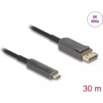 Active Optical -kaapeli DELOCK USB-C - DisplayPort 30 m (malli 81609)