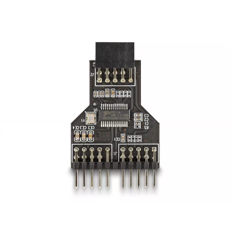 DeLOCK 60045 kaapelisovitin 9-pin USB 2.0 2 x 9-pin-header musta