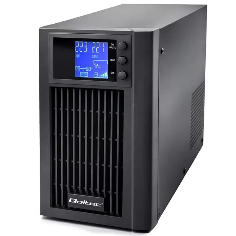 UPS QOLTEC puhdas siniaalto 3kVA 2400W AVR:llä ja LCD-näytöllä