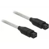 FireWire-kaapeli DeLOCK FireWire B/B 1,0 m harmaa