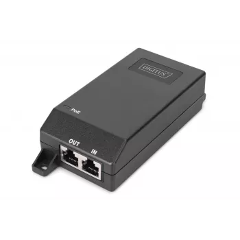 Digitus Gigabit Ethernet PoE+ -injektori 802.3at 30 W musta