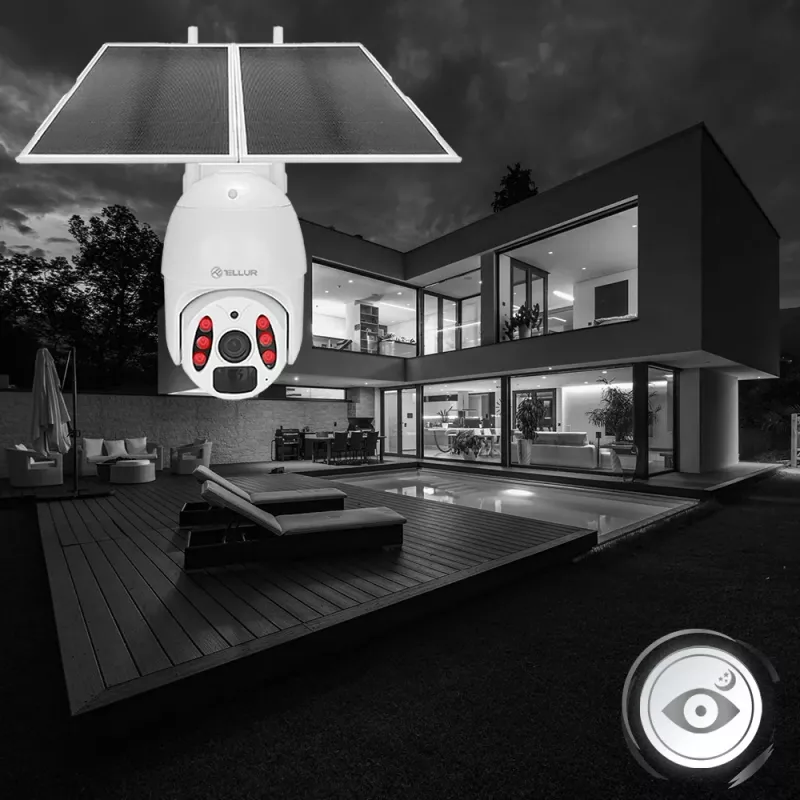 Valvontakamera Tellur Smart WiFi Solar Camera P&T 3MP 2K UltraHD