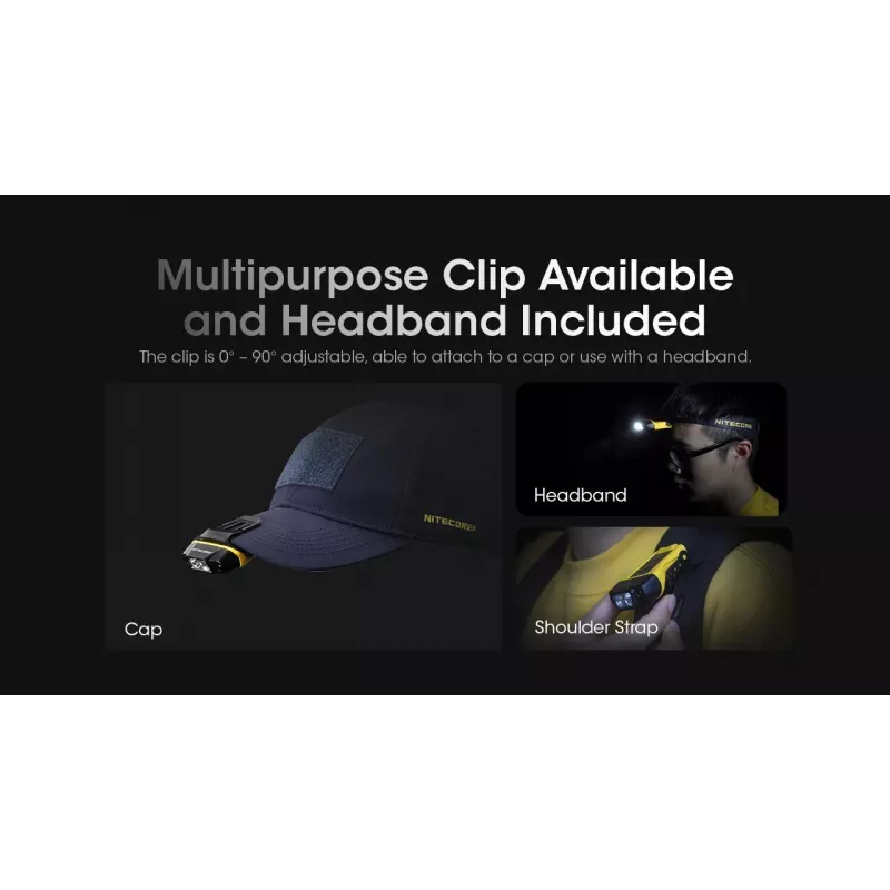 Nitecore NU11 otsalamppu, 150 lumenia