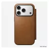 Nomad Modern Leather Folio -foliokotelo iPhone 17 Pro, nahka + alumiini, 6,3 inch (16 cm), Tan, 3 korttipaikkaa