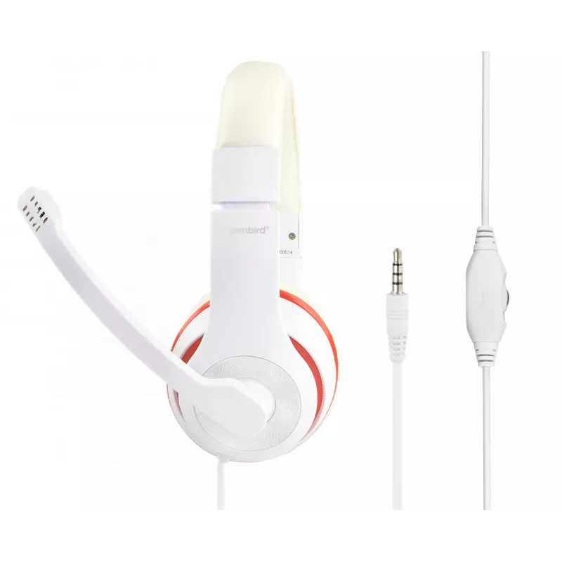 KUULOKEMIKROFONI STEREO WHITE/MHS-03-WTRD GEMBIRD