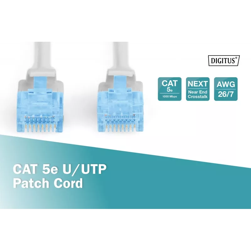 Digitus DK-1512-150 RJ45 -verkkokaapeli CAT 5e U/UTP harmaa 15 m