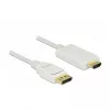 Videokaapelisovitin DeLOCK 83817 1 m DisplayPort HDMI valkoinen