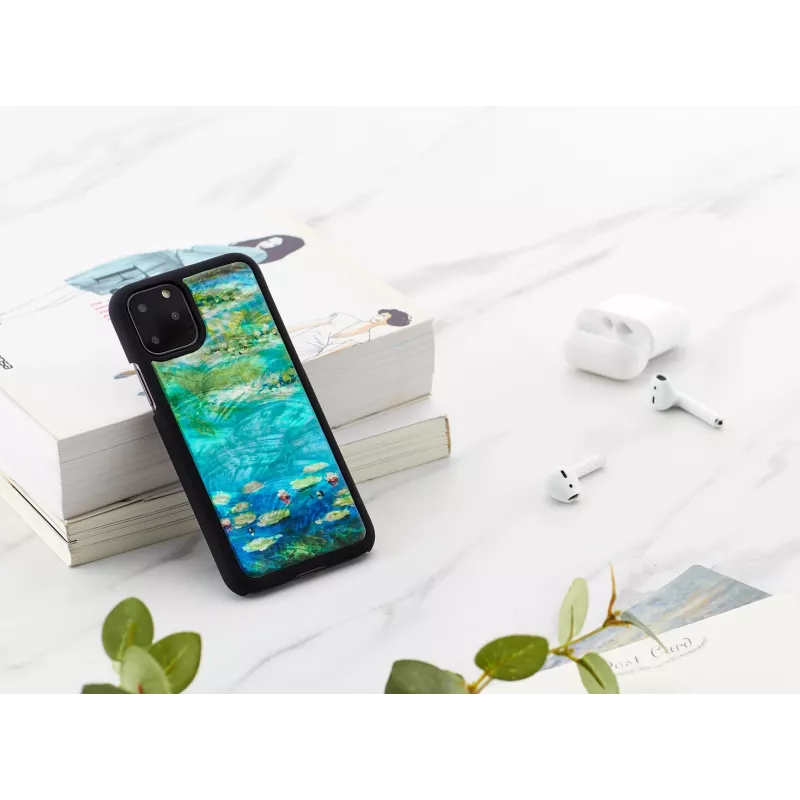 iKins älypuhelinkotelo iPhone 11 Pro — lumpeenkukkakuvio, musta