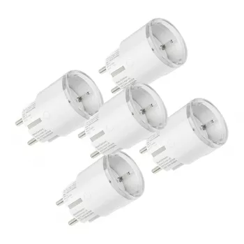 Älypistorasiasarja Shelly Plug S MTR Gen3 — 5 kpl, 12A, valkoinen