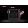 PC-kotelo SAVIO Noctis Flow RGB — Cube, ATX/Mini-ITX, 3x 120 mm etutuulettimet, karkaistu lasisivupaneeli, max. GPU 35 cm