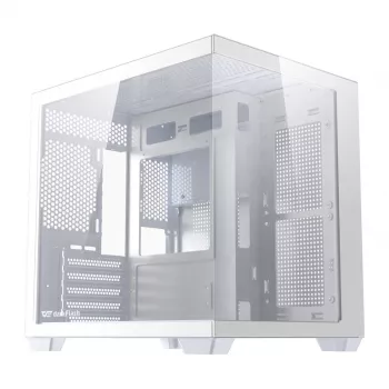 Tietokonekotelo DarkFlash B275 (valkoinen) Mid-Tower ATX-yhteensopiva, etu-I/O, karkaistu lasi