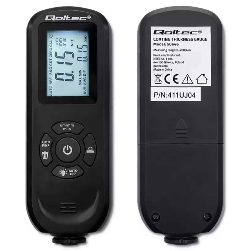 Kerrospaksuusmittari QOLTEC 50646 LCD 0–2000 µm