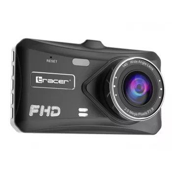 Autokamera TRACER 4TS Full HD kaksikanavainen autokamera, 2 MP pääkamera, 0,4 MP sisäkamera, 140°/60° kuvakulma, 4 tuuman IPS-näyttö, 150 mAh akku, alumiinikotelo, pysäköintiavustin