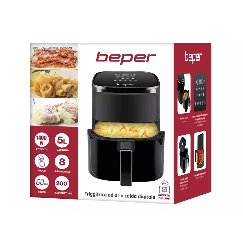 Beper P101FRI051 -kiertoilmakypsennin 5 L 1400 W musta