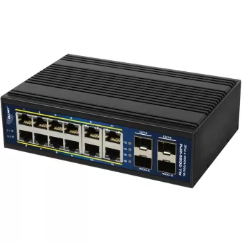 Hallittava kytkin ALLNET ALL-SGI8016PM L2+/L3 12x Gigabit Ethernet PoE
