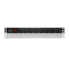 Qoltec 53996 pistorasialista RACK 19 | 1U | 16A | PDU | 8xFRANZÖSISCH | 2m