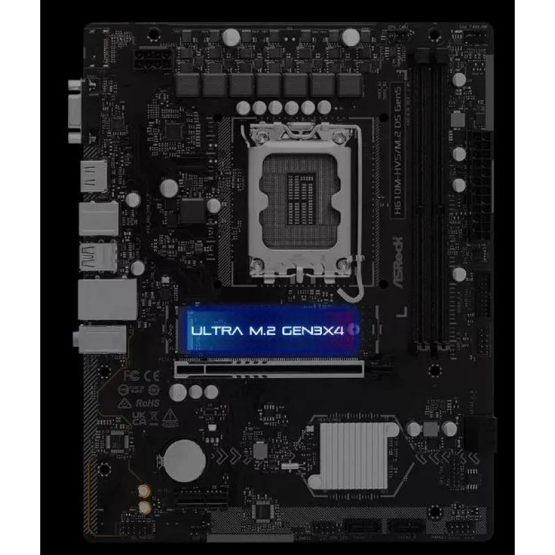Emolevy ASRock H610M-HVS/M.2 D5 GEN5 – LGA1700, DDR5, PCIe 5.0, mATX