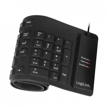 Näppäimistö LogiLink ID0019A universaali USB QWERTZ saksa musta