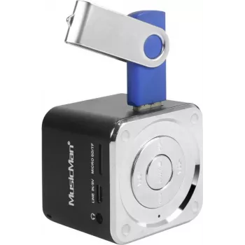 Technaxx Mini Musicman aktiivikaiutin USB:lle ja SD:lle, paristokäyttöinen (3527)