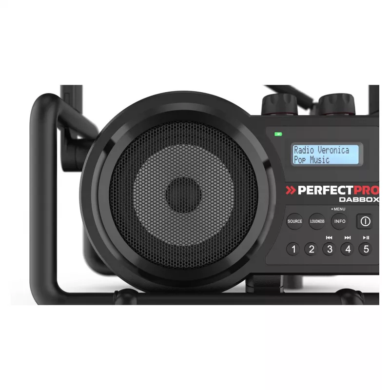 Perfectpro DABBOX radio da cantiere DAB+ FM AUX Bluetooth iskunkestävä