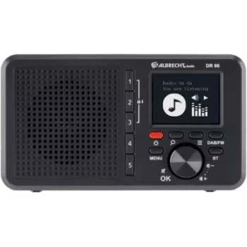 Albrecht DR 86 pieni senioridigitaaliradio DAB+/UKW, musta (27861)