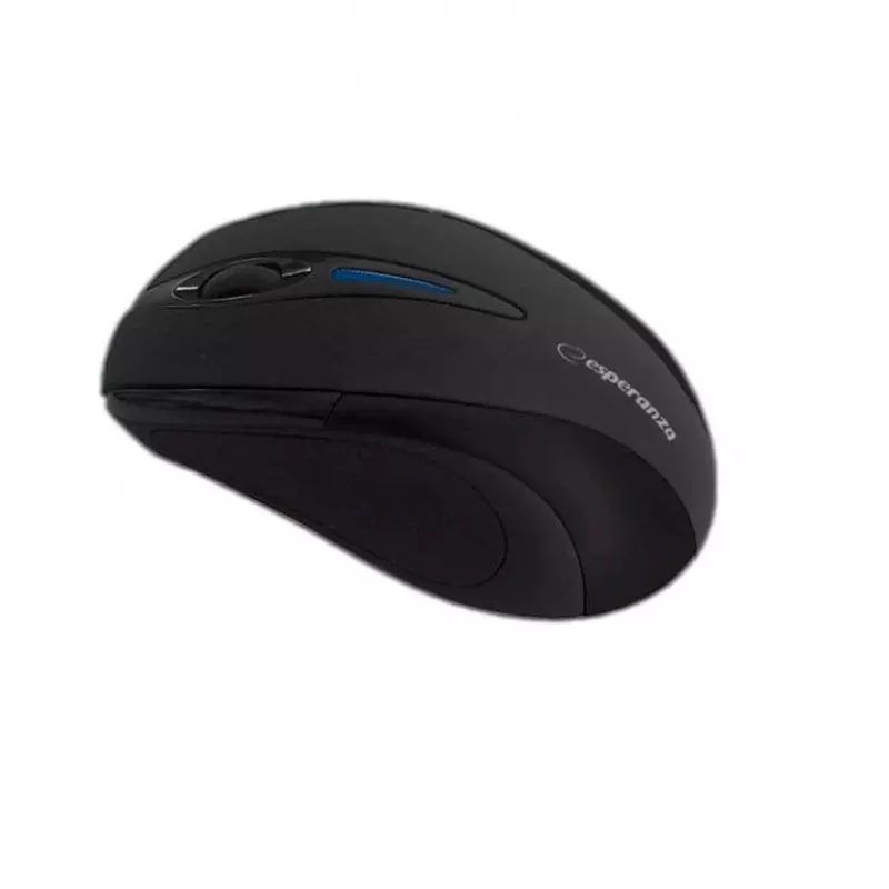 Langaton? Ei – langaton RF-hiiri ESPERANZA EM101K, molempikätinen, 1000 DPI, 2,4 GHz nano-USB-vastaanotin, musta