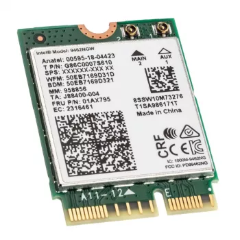 Intel Dual-Band Wireless-AC 9462, WLAN + Bluetooth 5.1 -sovitin - M.2/A-E-key, CNVi