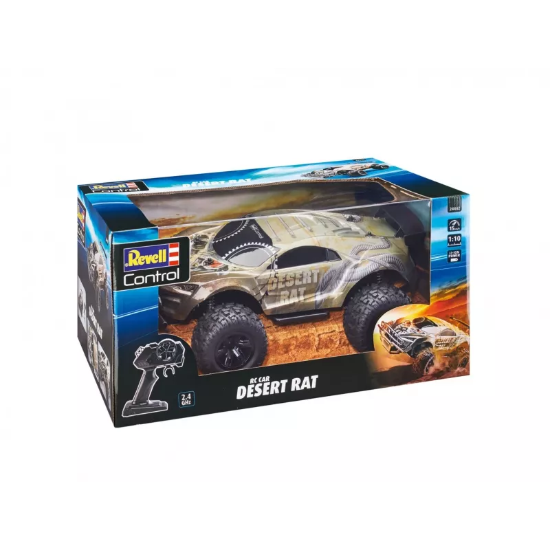 RC-auto REVELL Desert Rat (malli 24442) – harmaa-musta radio-ohjattava maastoajoneuvo