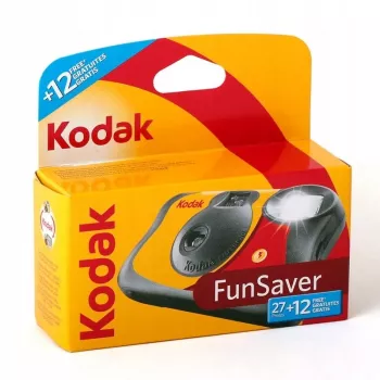 Kertakäyttökamera Kodak FUN Flash 27+12 kuvaa, ISO 400, 39 kuvaa, sisäänrakennettu salama