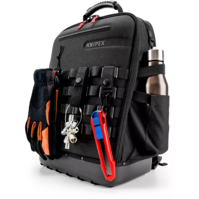 Knipex X18 työkalulaukku 37 taskua musta punainen kangas muovi