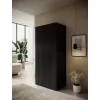 Vaattekaappi cama meble PAFOS 2D 90×55,5×198,5 cm musta matta — 2 hyllyä