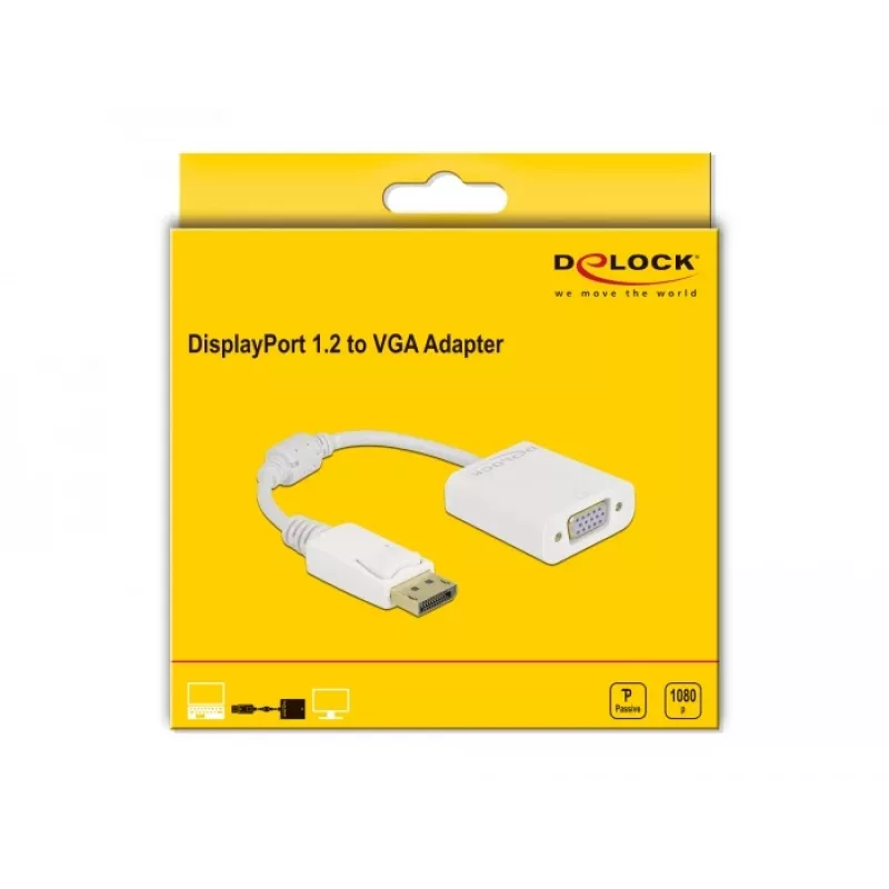 Sovitin DisplayPort 1.2 uros - VGA naaras DeLOCK 61007