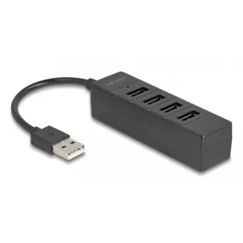 USB-keskitin DeLOCK 64334 Type-A 480 Mbit/s musta