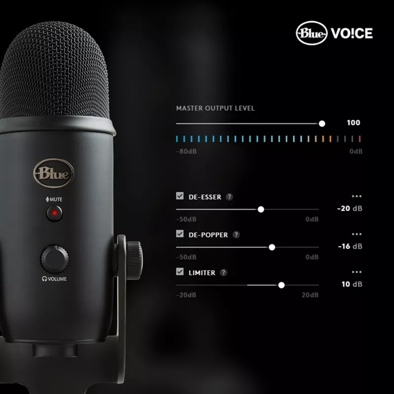Blue Microphones Yeti mikrofoni USB Blackout