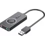 Vention CDRBF ulkoinen USB 2.0 -äänikortti, liitin, äänenvoimakkuuden säätö, 48 kHz, 1 m