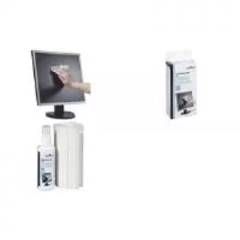 Laiteenpuhdistussarja kosteilla/kuivilla liinoilla ja nesteellä Durable SCREENCLEAN sarja