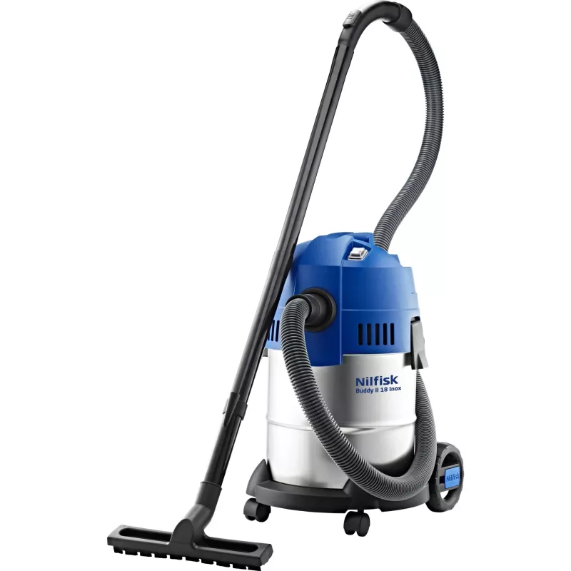 Nilfisk Buddy II 18 ruostumaton teräs musta, ruostumaton teräs 18 L 1200 W