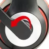 Langallinen pelikuulokemikrofoni GEMBIRD MHS-03-BKRD — binaural, korvan peittävä, 3,5 mm, 1,8 m kaapeli, punainen/musta