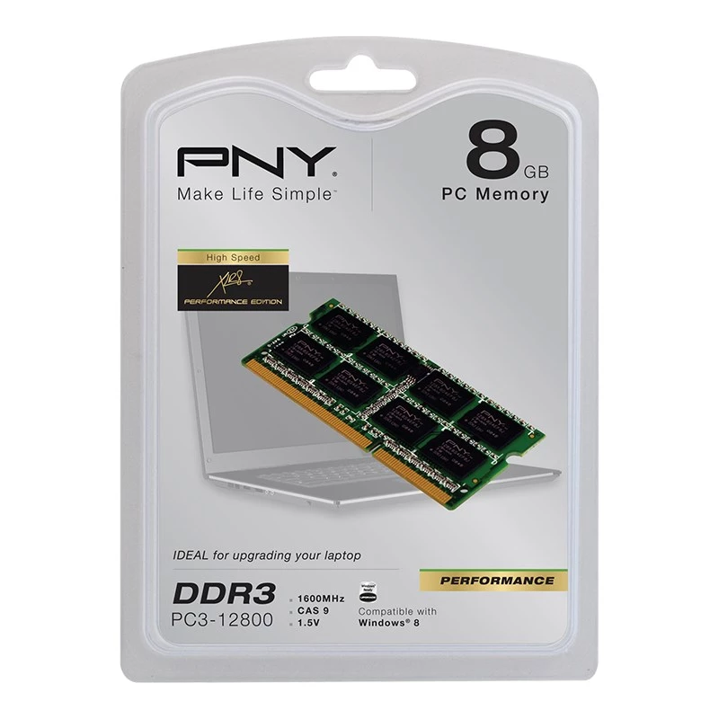 Muistimoduuli PNY DDR3 8GB 1600MHz 1 x 8GB