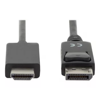 Adapterikaapeli DisplayPort 1.2 lukituksella 4K 60Hz UHD Type DP/HDMI A M/M musta 2 m