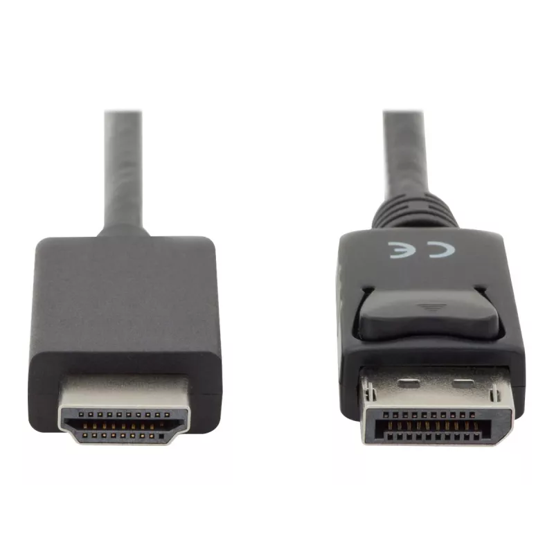 Adapterikaapeli DisplayPort 1.2 lukituksella 4K 60Hz UHD Type DP/HDMI A M/M musta 2 m
