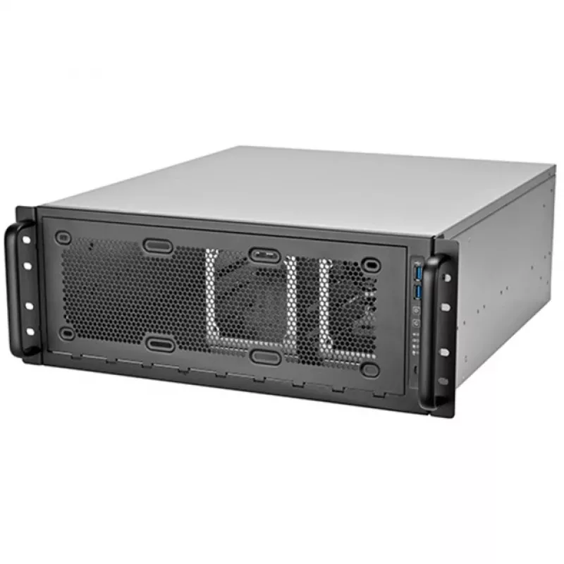 4U-rack-asennuskotelo SILVERSTONE RM45-360 — 4U-kotelo, tukee ATX-emolevyjä, rack-asennus