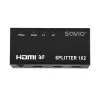 HDMI-videosplitteri SAVIO CL-42 — 2x HDMI-lähdöt, 1920x1080, 36-bittinen väri, metallikotelo, 5V/1A